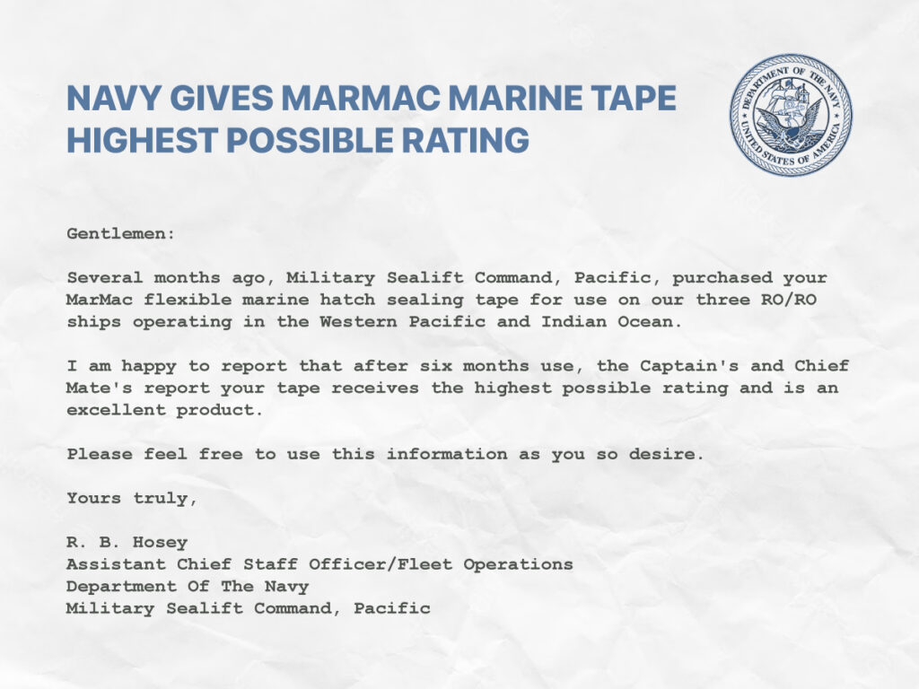 MarMac Marine Tape - Navy Testimonial