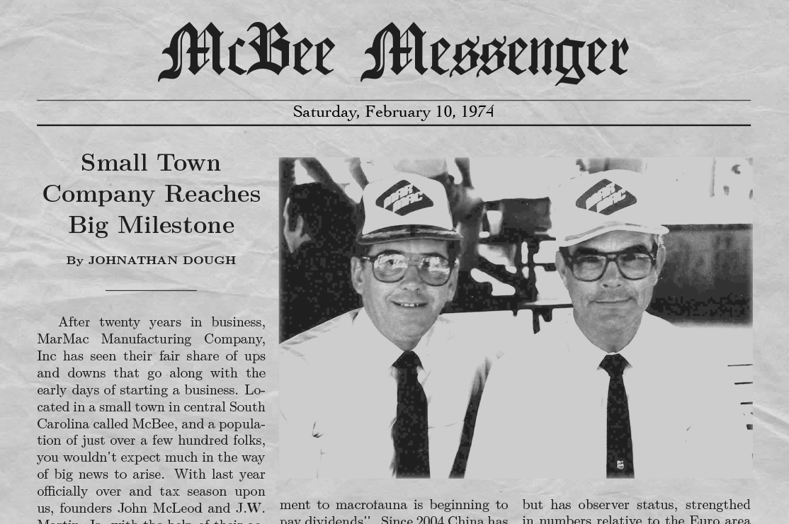 MarMac million dollar milestone 1973